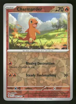 Charmander 007/091 Common,Reverse Holo Pokemon SV: Paldean Fates - Image 1
