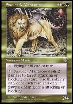 Sawback Manticore - Medium Play MTG Mirage - Image 1