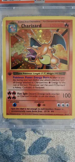 Pokemon TCG Charizard 1st Edition Shadowless Base Set Holo PSA 10 4/102 - Image 1