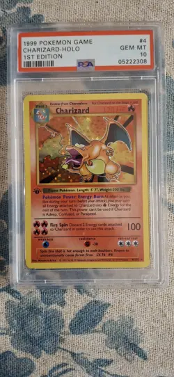 Pokemon TCG Charizard 1st Edition Shadowless Base Set Holo PSA 10 4/102 - Image 2