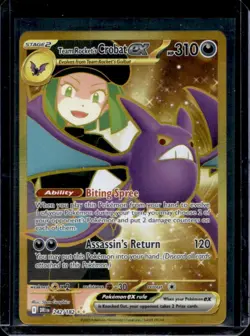 2025 Pokemon Destined Rivals Team Rocket's Crobat ex Hyper Rare #242/182 - Image 1