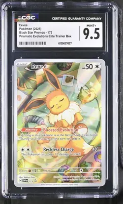 Eevee *CGC 9.5* Full Art *ETB Promo - Prismatic Evolutions* #173 * Pokemon - Image 1