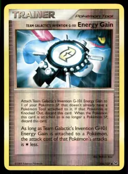 2009 Reverse Holo Team Galactic’s Invention G-101 Energy Gain Uncommon #116 - Image 1
