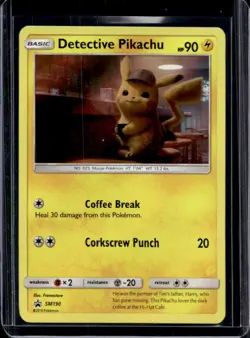 2016-19 Pokemon SM Black Star Promos Detective Pikachu #SM190a - Image 1