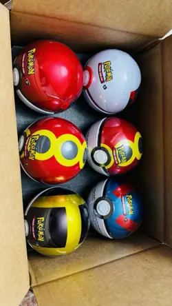 6 Pokemon TCG Pokeball Tins, 18 Booster Packs Factory Sealed from Costco - Image 3