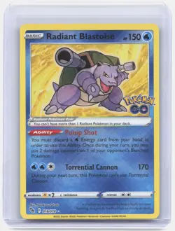 Radiant Blastoise Holo Radiant Rare Pokemon GO 018/078 NM - Image 1