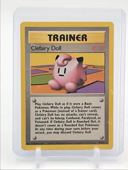 CLEFAIRY DOLL 1999 POKEMON BASE SET SERIES RARE 70/102 Q2167 - Image 1