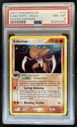 2007 Pokemon EX Power Keepers Kabutops Holo #10/108 PSA 8 - Image 1