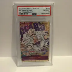 Monkey D. Luffy OP05-119 Gear 5 Alternate Art English PSA 10 - Image 1