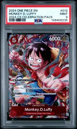 2024 ONE PIECE CHAMPIONSHIP 2024 CELEBRATION PACK #012 MONKEY D. LUFFY PSA 9 - Image 1