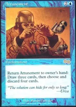 1x Attunement Light Play, English Urza's Saga MTG Magic - Image 1