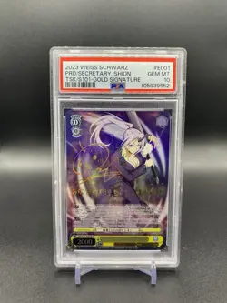 Pride Of A Secretary, Shion Gold Signature Weiss Schwarz English PSA 10 - Image 1