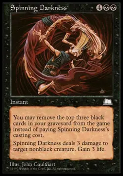 Spinning Darkness - Medium Play MTG Weatherlight - Image 1