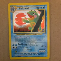 Pokemon TCG Politoed Neo Discovery Holo Card 8/75 Unlimited Rare NM Condition - Image 1