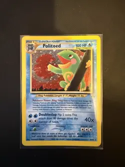 Pokemon TCG Politoed Neo Discovery Holo Card 8/75 Unlimited Rare NM - Image 1