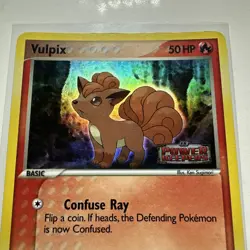 Vulpix Pokemon TCG Card 69/108 Power Keepers Reverse Holo Stamped - Image 3