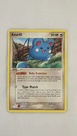 Pokemon 2005 TCG Azurill Card # 20/113. Non Holo. - Image 4