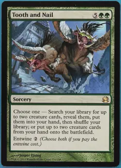 Tooth and Nail Modern Masters NM Green Rare MAGIC MTG CARD (ID# 424930) ABUGames - Image 1