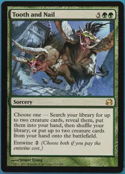 Tooth and Nail Modern Masters NM Green Rare MAGIC MTG CARD (ID# 431340) ABUGames - Image 1