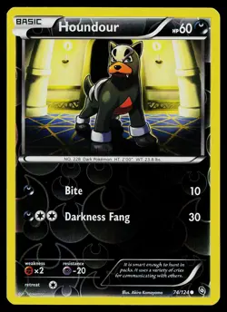 Pokemon Card - Houndour Dragons Exalted 74/124 Reverse Holo Common - Image 1