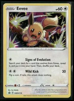 Eevee SWSH: Sword & Shield Promo Cards SWSH118 Holo NM - Image 1