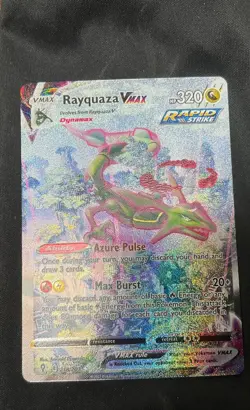 Ultra rare Rayquaza VMAX Pokemon Card mint condition brand new - Image 2