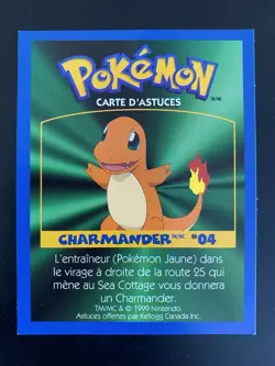 Pokemon: CHARMANDER #04 [Game Tip Card] - [Kellogg's Canada Cereal Promo (1999)] - Image 2