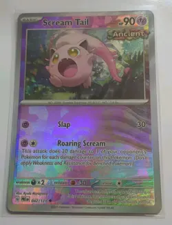 Pokemon Prismatic Evolution - SCREAM TAIL POKEBALL Holo Rare Card #42 NM+ - Image 1