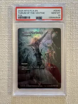 Thrum Of The Vestige Borderless Foil U0040 MTG Final Fantasy PSA 10 - Image 1