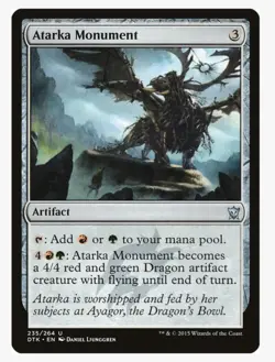 Atarka Monument | Dragons of Tarkir DTK | MTG | Artifact Dragon | Flying | LP - Image 1