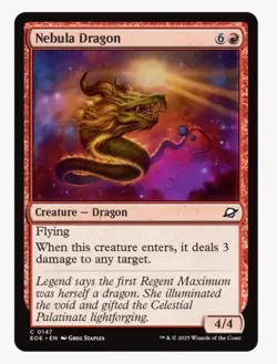 Nebula Dragon | Edge of Eternities (EOE) | MTG | Flying | Unplayed Near Mint NM - Image 1