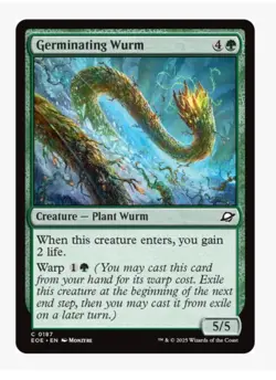 Germinating Wurm | Edge of Eternities EOE | MTG | New Unplayed | Wurm | NM+ - Image 1