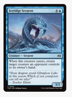 Iceridge Serpent (Foil) MTG TDM | Blue Creature Serpent Bounce Pauper EDH | NM - Image 1
