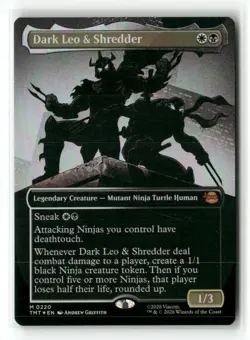 Dark Leo & Shredder (Borderless) 0220 TMNT Magic: The Gathering Foil NM - Image 1