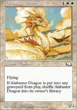 Alabaster Dragon - Medium Play MTG Weatherlight - Image 1