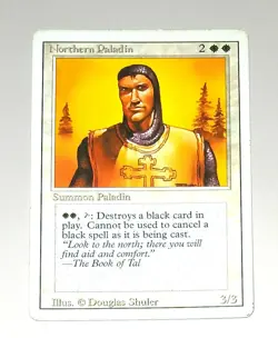 Magic the Gathering * MTG * 1 X Northern Paladin * Revised * MP - Image 1
