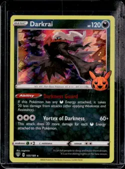 2022 Pokemon Trick or Trade Darkrai Holo #105/189 - Image 1