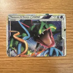 Rayquaza & Deoxys Legend (Top) 89/90 Undaunted Ultra Rare Pokemon Card DMG - Image 1