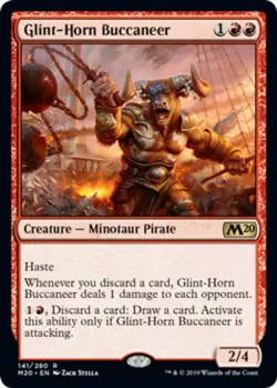 1x Glint-Horn Buccaneer Light Play, English Core Set 2020 MTG Magic - Image 1
