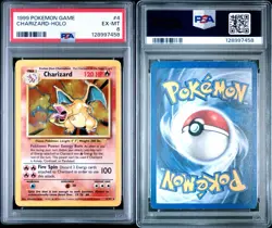 PSA 6 Charizard Holo Rare 4/102 Base Set Unlimited Pokemon EX-MT - Image 1