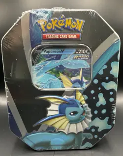 Pokemon TCG Eevee Evolutions Tin Vaporeon V New Factory Sealed. - Image 1