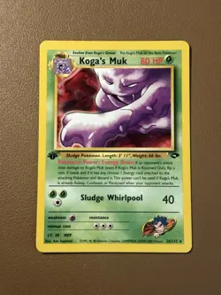 2000 Pokemon Gym Challenge 1st Edition Koga's Muk #26/132 NM - Image 1