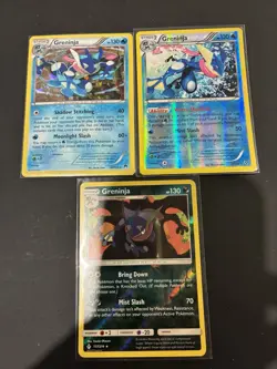 Pokemon Greninja Reverse Holo 117/214 With 2 Other Greninja Cards NM/LP - Image 1