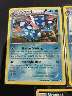 Pokemon Greninja Reverse Holo 117/214 With 2 Other Greninja Cards NM/LP - Image 4
