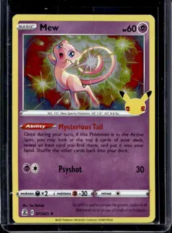 2021 Pokemon SWSH Celebrations Mew Holo #011/025 - Image 1
