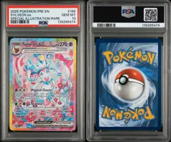 2025 POKEMON PRISMATIC EVOLUTIONS SPECIAL ILLUSTRATION RARE SYLVEON EX PSA 10 - Image 3