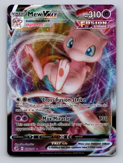 Mew VMAX 114/264 Holo VMAX Rare Fusion Strike Pokemon NM - Image 1