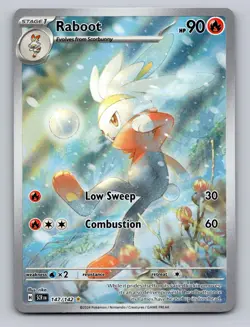 Raboot 147/142 Illustration Rare Stellar Crown Pokemon Holo NM - Image 1