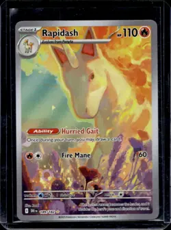 2025 Pokemon Destined Rivals Rapidash Illustration Rare #189/182 - Image 1