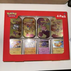 Pokemon TCG: 2025 S&V 151 Mini Tin 4-Pack (Sam's Club Exclusive, Random Art) - Image 1